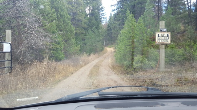 No trespassing sign while canvassing for the Montana Democratic Party